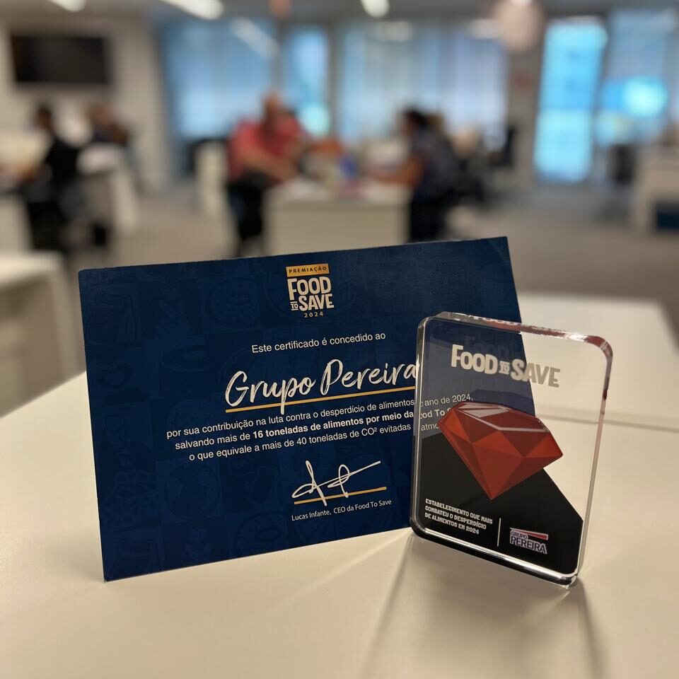 Certificado Food to Save conquistado pelo Grupo Pereira
