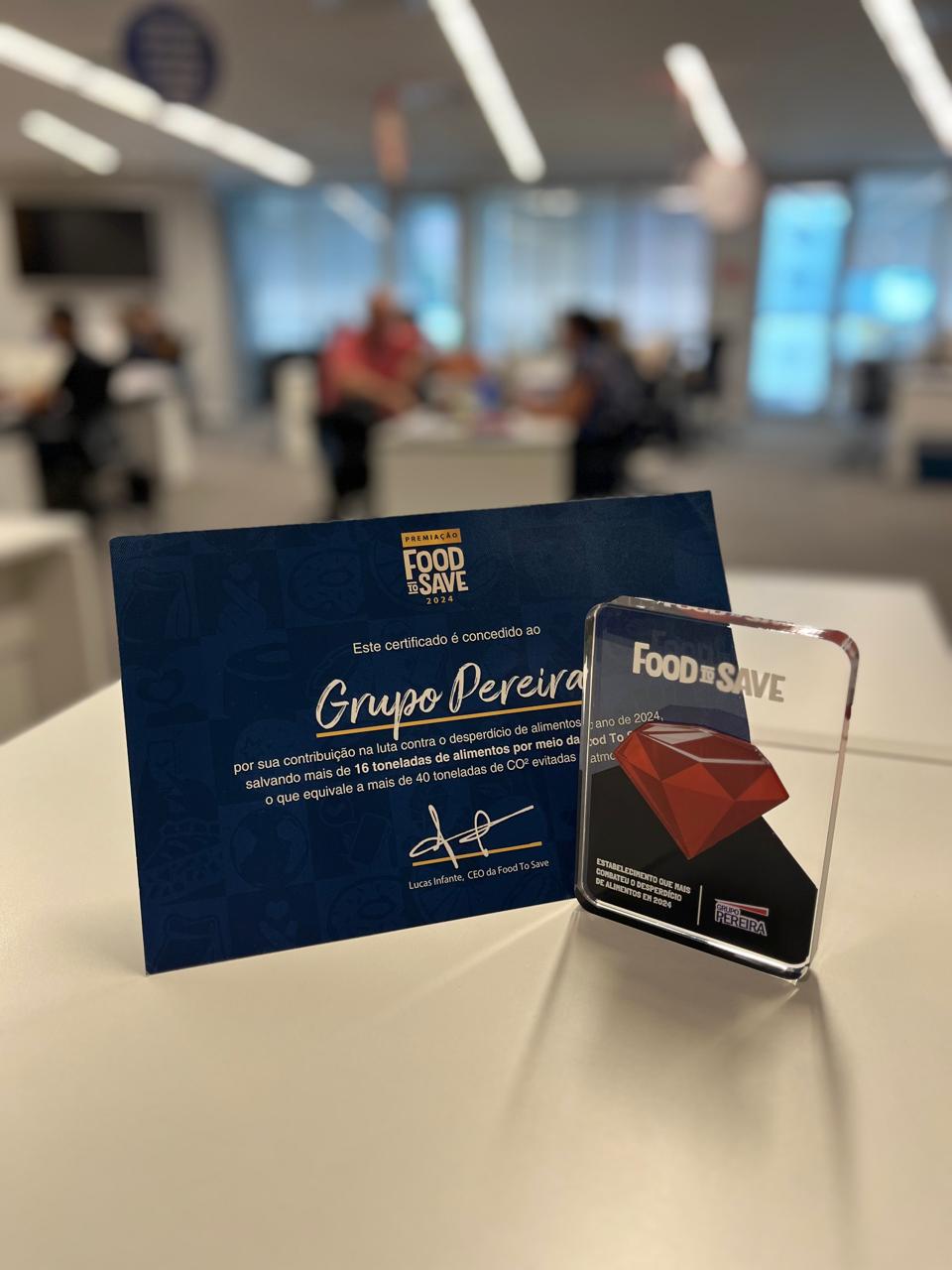 Certificado Food to Save conquistado pelo Grupo Pereira