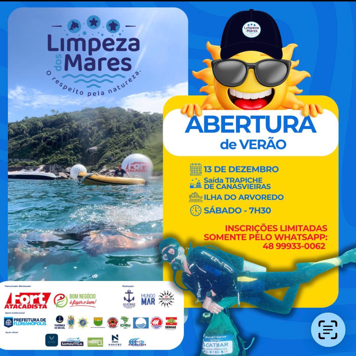 Fort Atacadista é o patrocinador mantenedor do projeto Limpeza dos Mares